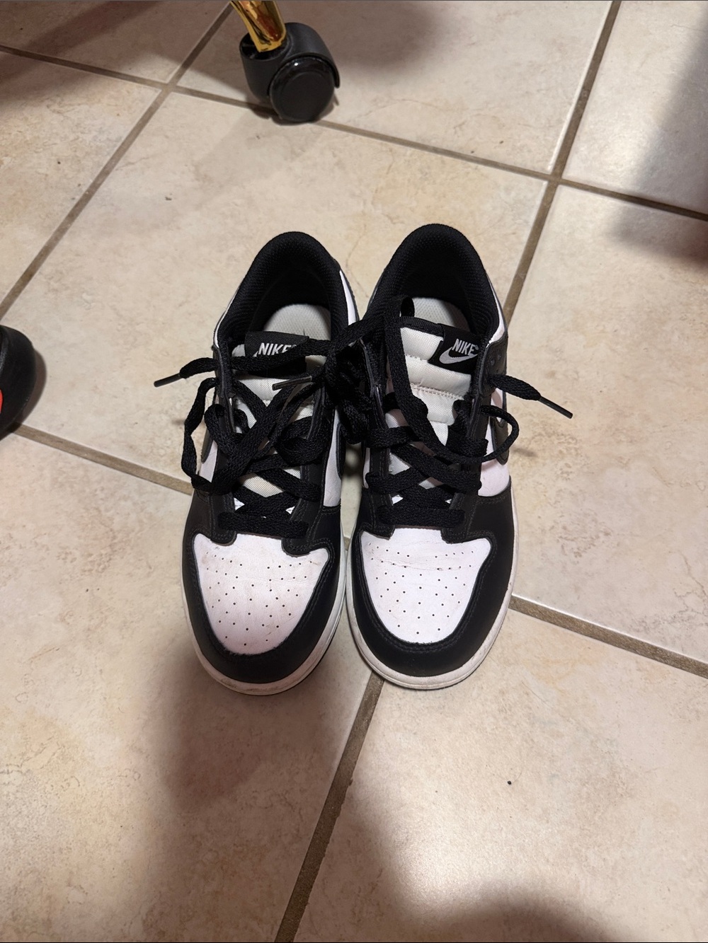Nike Kids Black and White Low-Top Sneakers